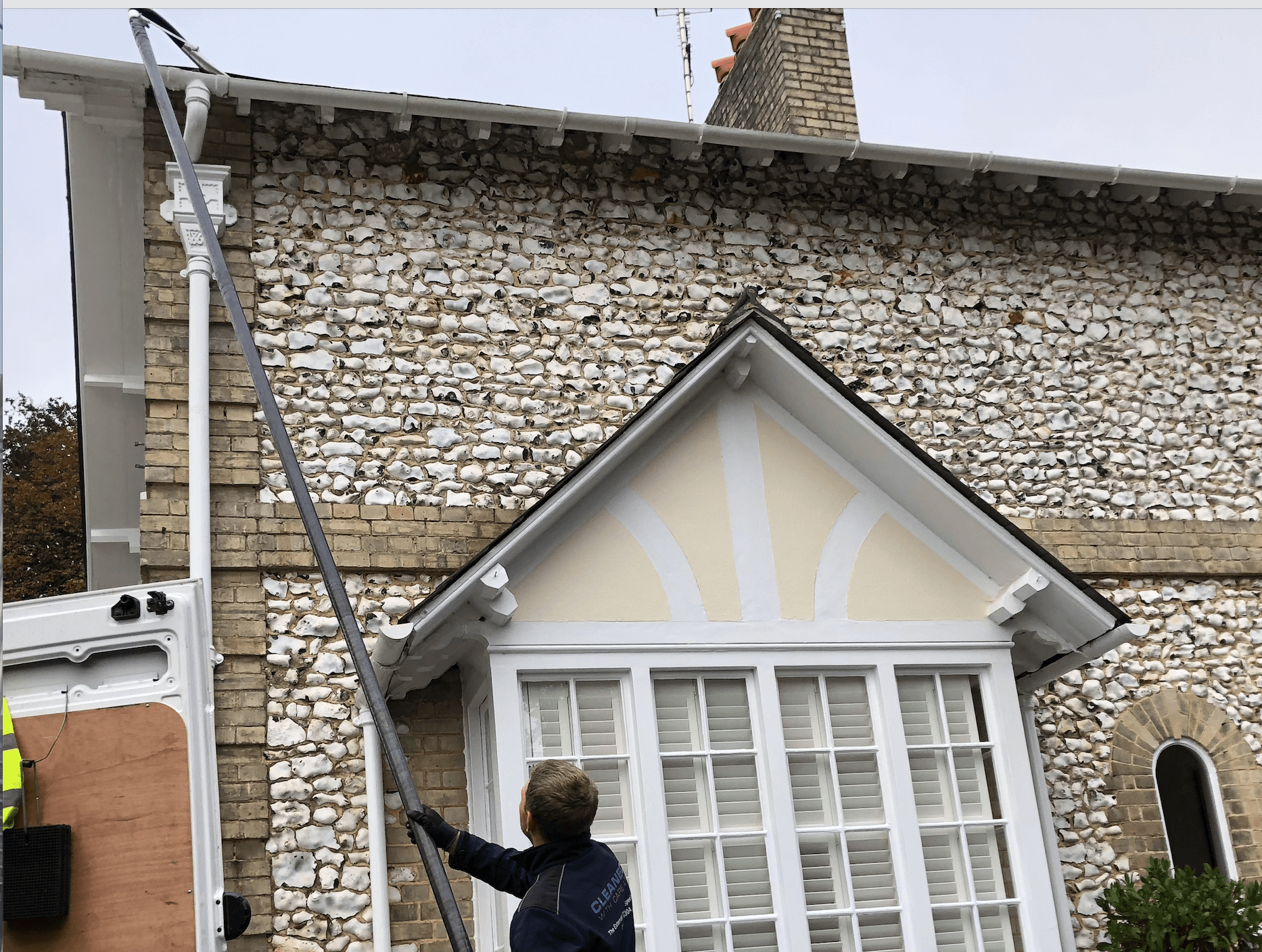 Professional gutter cleaning tools and equipment used by The Roof Moss Cleaners in Woodstock
